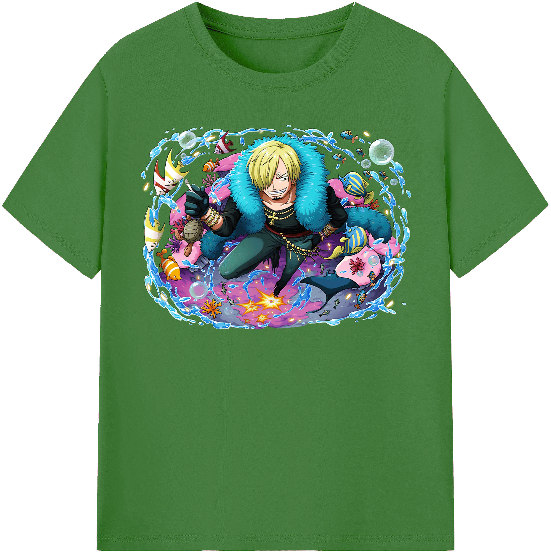 （画像用） ワンピース サンジ ONE PIECE Sanji レディースカジュアルプリントTシャツ（綿100％）